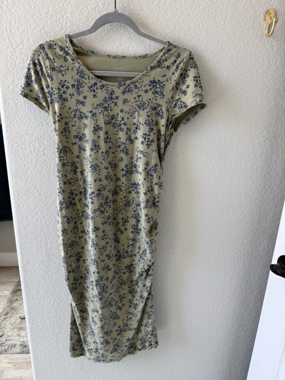 Isabel Maternity by Ingrid & Isabel Olive Green Floral Maternity Dress